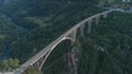 Famous bridge on the Tara river in Montenegro or Crna gora in evening sun, called ÃÂurÃâeviÃÂa. Colossal bridge spaning over Tara Royalty Free Stock Photo